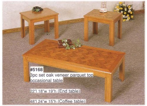 ELEGANT OAK VENNER PARQUET TABLE SET