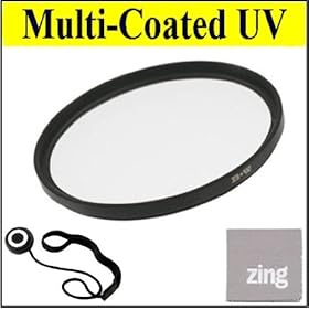 37mm Multi-Coated UV Protective Filter for Sony HDR-XR160 High-Definition Handycam Camcorder + Cap Keeper + MicroFiber Cleaning Cloth