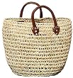Moroccan Straw Summer Beach / Shopper / Tote Bag 13"x15"
