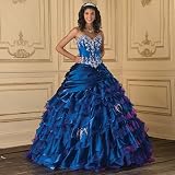 House of Wu Blue Strapless Quinceanera Pageant Gown Junior Girl 2-30