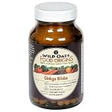 Wild Oats Food Origins Ginkgo Biloba Dietary Supplement Vegetarian Capsules, 60 mg, 120-Count Bottles (Pack of 2)
