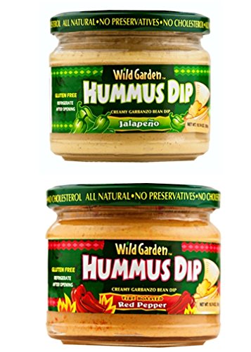 Spicy hummus dip, 2 - 10.74 oz jar pack (fire roasted p…