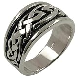 Large Tribal Celtic Braid - Sterling Silver Ring