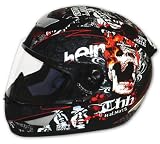 THH TS-41 Street Bike Full Face Cruiser Motorcycle Helmet Skull Medium