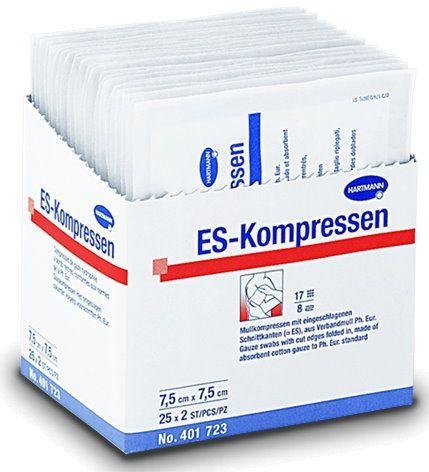 ES-Kompressen steril 7,5×7,5 cm 8fach, 25X2 St