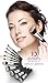 Natural Glamor 10 Piece Professional Kabuki Makeup Brush Set for Foundation, Blending, Contouring, Highlighting and Eyeshadow