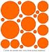 Orange Polka Dots Wall Stickers Decal Word Mural