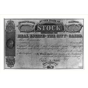 Historic Print (M): [Cairo, Illinois: stock certificate representing the