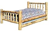 IMAGE OF Lacquer Finish Hand-Peeled Rustic King Bed
