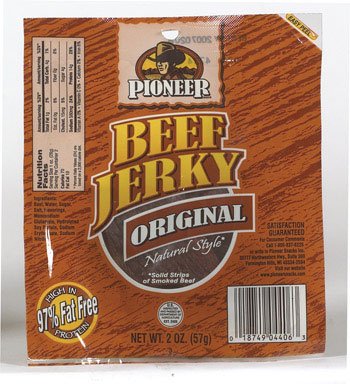 PIONEER BEEF JERKY 2 oz. snack bag by PIONEER SNACKS