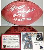 Rayfield Wright Signed Wilson Game Ball w/HOF'06