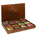 Numi Tea Assorted Teas and Tessans in Wooden Tea Chest, Tea Bags, 60 Count Box