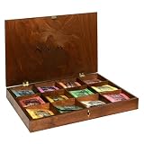 Numi Tea Assorted Teas and Tessans in Wooden Tea Chest, Tea Bags, 60 Count Box