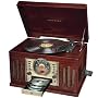 Crosley CR73-3 Celebrity 3-Disc Entertainment Center Audio System, Cherry