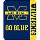 Michigan Wolverines 50 x 60 Stripes Royal Plush Blanket Throw