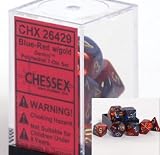 Chessex Gemini Blue-red 7 piece dice set