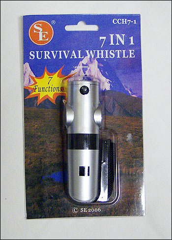 7-in-1 Emergency Survival Kit - Whistle Light Compass Thermometer by SE