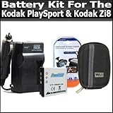 Battery And Charger Kit For Kodak PlaySport (Zx3) Kodak Zi8 Pocket Video Ca ....