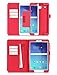 Samsung Galaxy Tab E 8.0 Case, FYY[Super Functional Series]Premium PU Leather Case Stand Cover with Card Slots, Note Holder, Elastic Strap for Samsung Galaxy Tab E 8.0 4G LTE SM-T377 Tablet Red