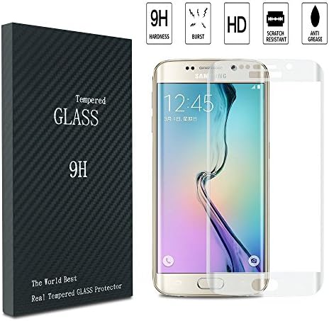 S6 Edge Screen Protector, 0.2mm Thinnest Full Screen 5.1" Premium Tempered Glass Screen Protector Film for Samsung Galaxy S6 Edge (Clear)