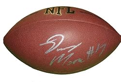 Oakland Raiders Denarius Moore Autographed NFL Wilson Composite Football, Proof Photo