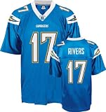 San Diego Chargers #17 Philip Rivers Light Blue Jerseys Authentic Football Jersey Size 48-56 (Please Select the Size When You Order, Can Do Drop Shipping)