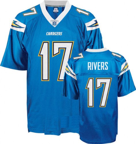 San Diego Chargers #17 Philip Rivers Light Blue Jerseys Authentic Football Jersey Size 48-56 (Please Select the Size When You Order, Can Do Drop Shipping)