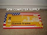 MOBILE GEAR SUPPORT THE TROOPS LICENSE PLATE FRAME RED WHITE BLUE YELLOW