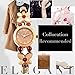 THAITIME Womens Ladies Bronze Stainless Watches Butterfly Bracelet with Gem Elegant Waterproof Wrist Watches