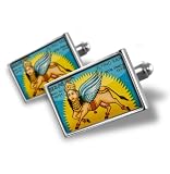 Cufflinks "Indian women-horse" - Hand Made Cuff Links