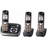 Panasonic KX-TG6533B DECT 6.0 PLUS Expandable Digital Cordless Answering System with 3 Handsets