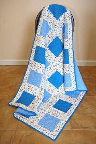 Kidsandmore Beautiful Baby Quilt, 100% Cotton (37" X 47", Blue in Toys)