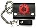 Lucky 13 Spade Circle Black Tri-Fold Wallet with Chain