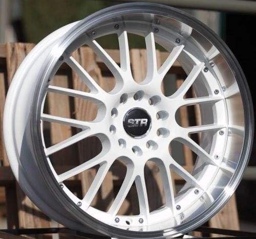 WHITE 20X9 20X10.5 +40 STR 514 STAGGERED RIM LEXUS GS350 GS450 IS250 STAGGERED