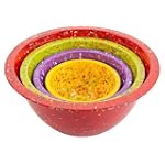 Set of 4 Bright Confetti Melamine Mixing Bowls 1678 7005