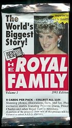1993 The Royal Family Trading Cards Unopened Pack (9 cards) - Princess Diana, Prince Charles & more!