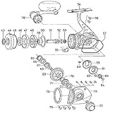 ダイワ(Daiwa) ソルティガ Z4000 パーツ:オシレーティングギヤー(B)(部品No.061) 112:558