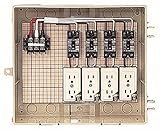 未来工業 屋外電力用仮設ボックス 漏電しゃ断器・分岐ブレーカ・コンセント内蔵 ELB組込品 13-4CTB