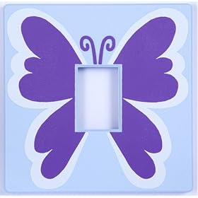 Purple Butterfly Light Switch Cover