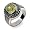 Eve's Addiction Peridot Oval Ring in Sterling Silver, 5