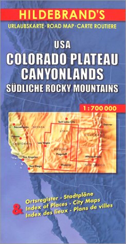 City Travel Guides Discounted  Livres : Carte routière : USA, Colorado Plateau, Canyonlands, Südliche Rocky Mountains