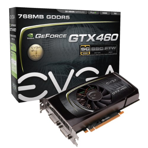 EVGA 768-P3-1362-AR GeForce GTX460 768MB Superclocked DDR5 PCI-Express 2.0 Graphics Card - Lifetime Warranty