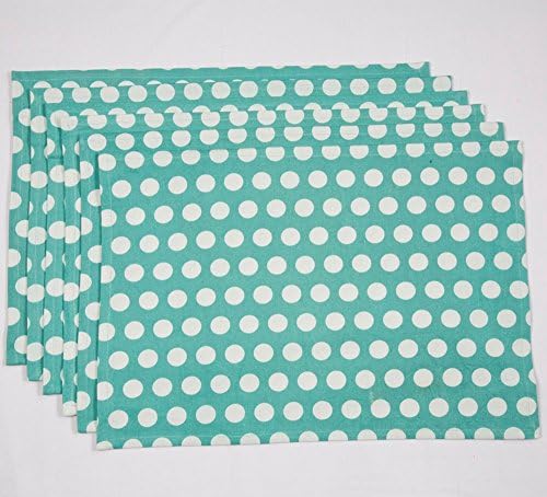 Ocean Collection Classic Polka Blue 18 Pc Placemats Set