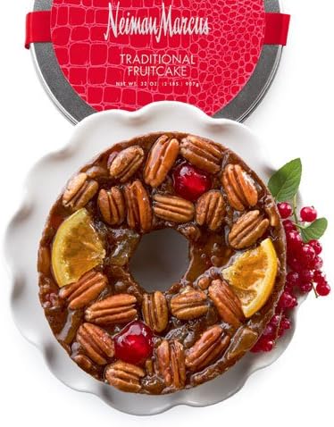 Neiman Marcus Exclusive Traditional Fruit Cake 2 Lb Tin