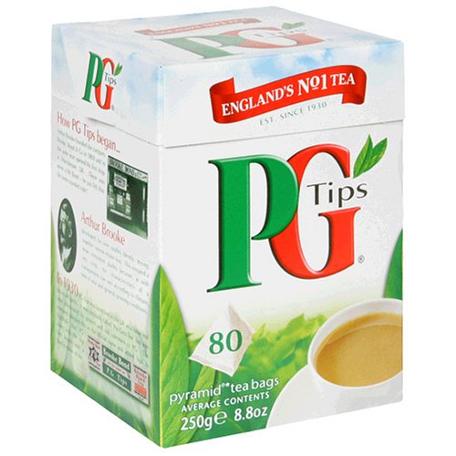 PG Tips Black Tea, Pyramid Tea Bags, 80-Count Boxes (Pack of 4)