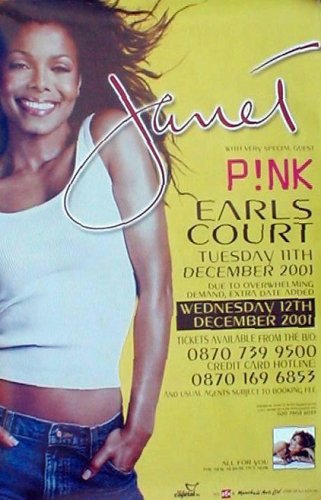 Janet Jackson (Earls Court, Huge, Original) Framed Music Poster Print - 40