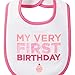 Carters Girls' My First Birthday Bib White
