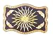 Authentic Men's Women's Beautiful Black Hills Gold yellow-gold onyx Belt Buckle With ...
