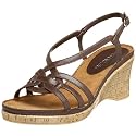 Aerosoles Women's Pretty Laidy Wedge Sandal,Brown PU,7.5 M