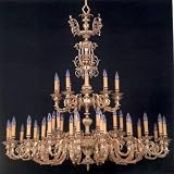 Crystorama Ornate Cast Brass Chandelier - Olde Brass